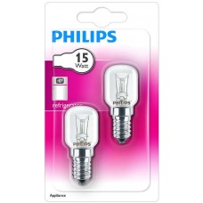 Kylskåpslampa Päron E14 230V 15W Philips 2-pack
